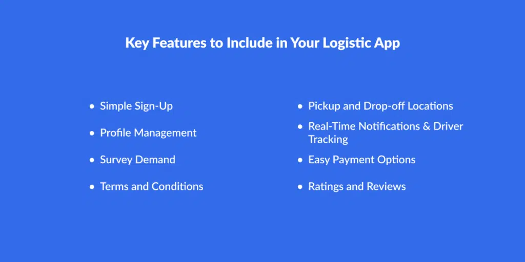 Key Features to Include in Your Logistic App